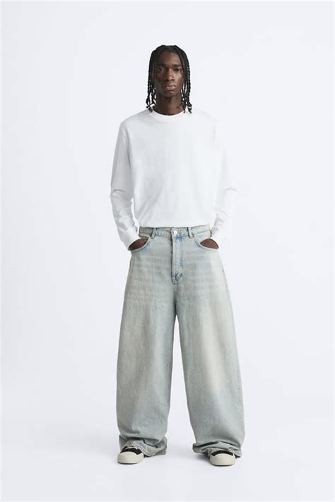 overdyed baggy jeans zara